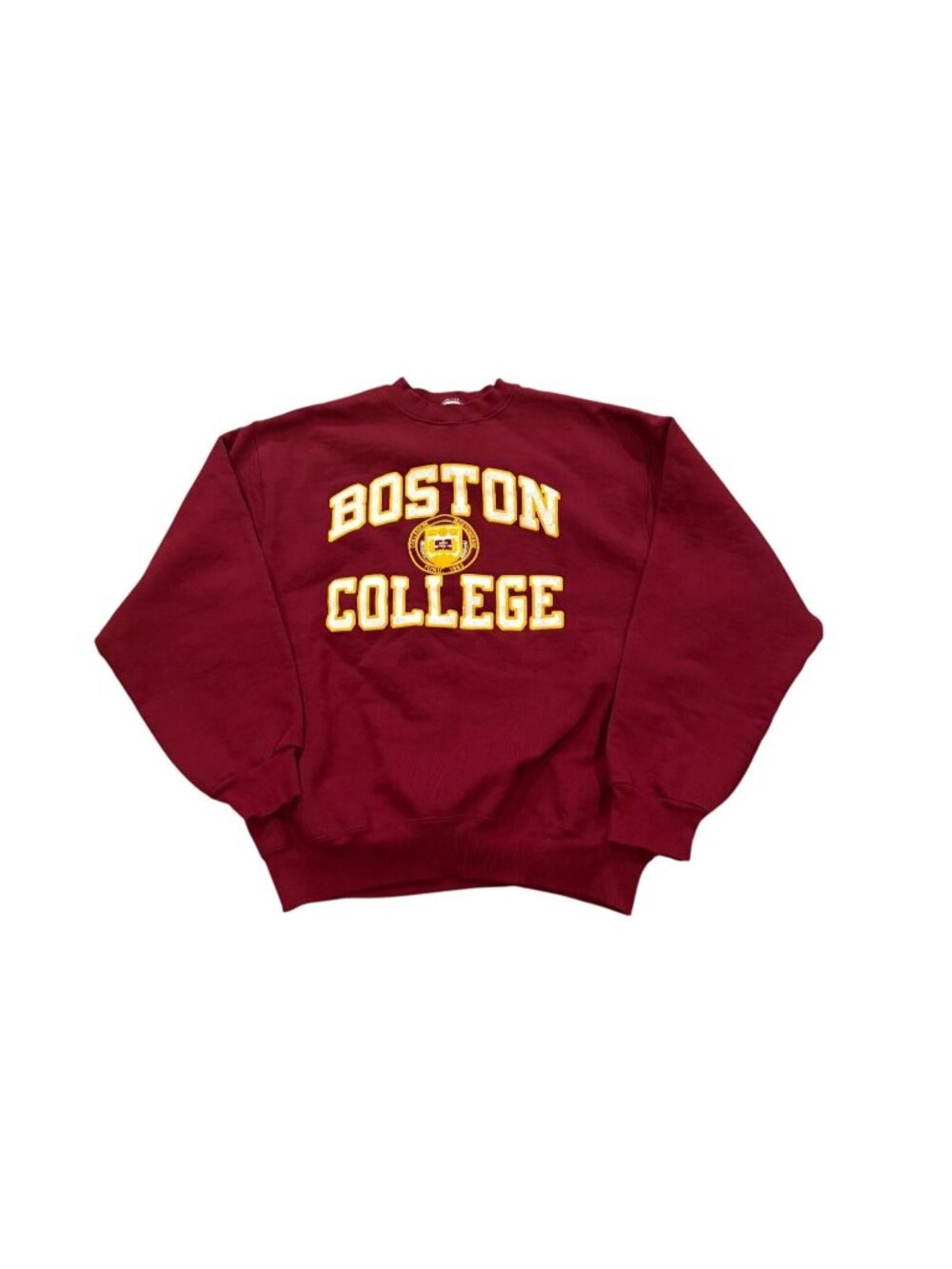 Vintage 90s Boston College Fruit of the Loom Crewneck Sweatshirt Men's Large